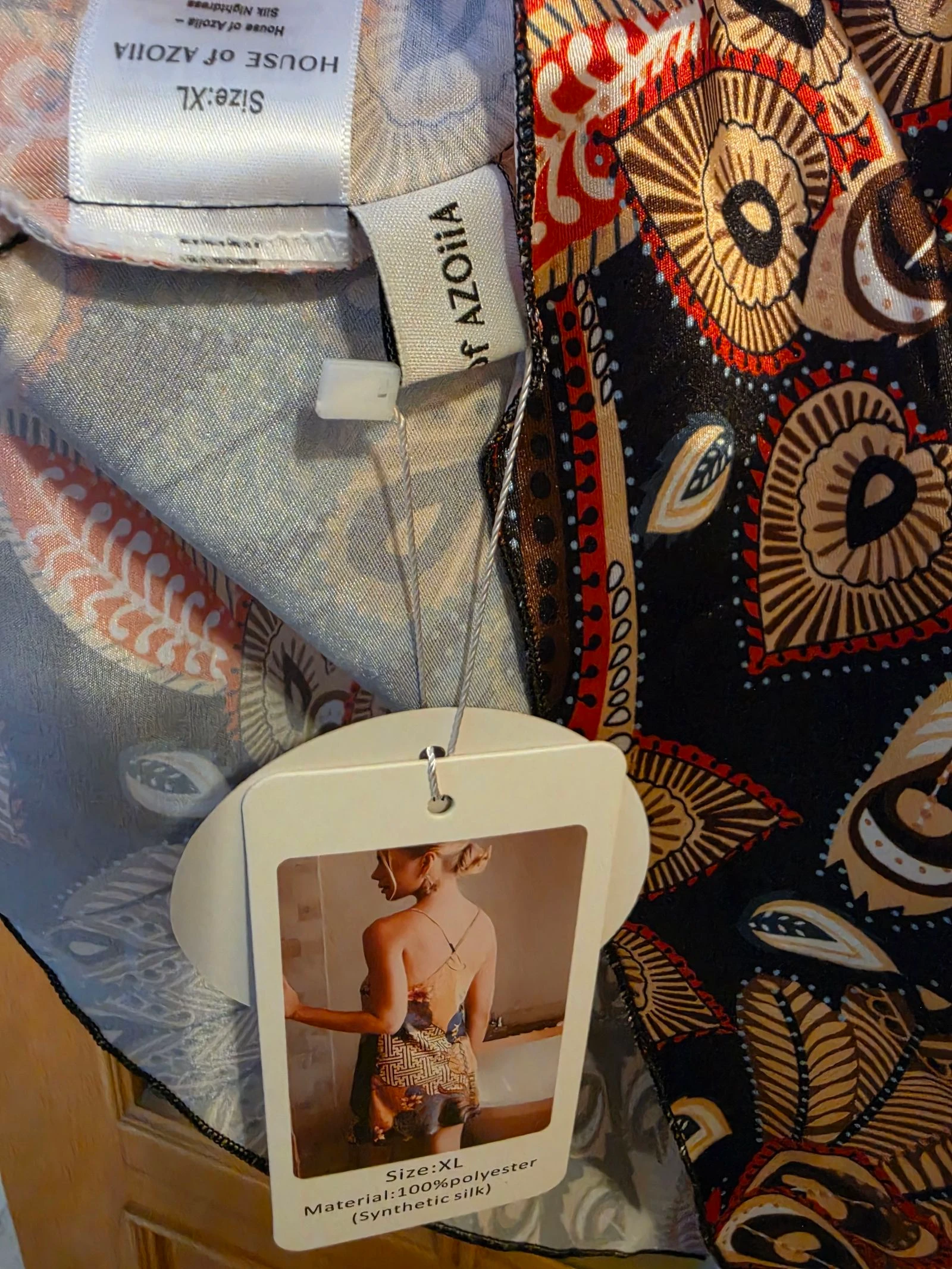 Vestido/Camisola de cetim estampado – photo 7